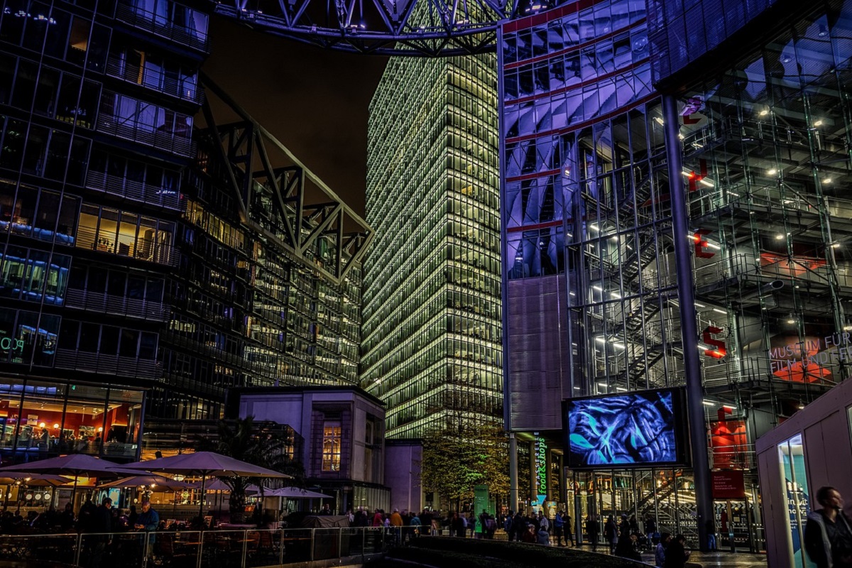 Sony Center la nuit, Berlin