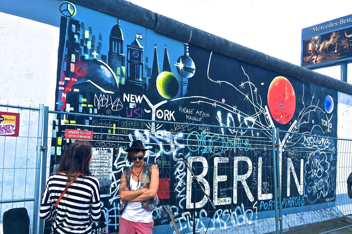 Fresque à l'East Side Gallery, Berlin Friedrichshain