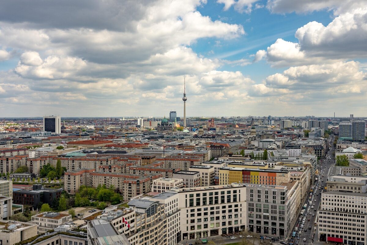 Vue aérienne Mitte par jour, Berlin